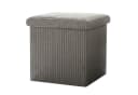 Macosa Home Stauraumhocker faltbar Cord Grau/Beige Bild 2