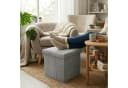 Macosa Home Stauraumhocker faltbar Cord Grau/Beige Bild 4