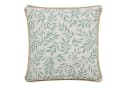 Macosa Home Dekokissen 45x45 cm Beige Grün Blätter Baumwolle Jute Bild 2