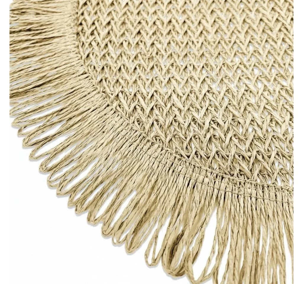 Macosa Home Platzset 4 Stk. Rund 38 cm Boho Papierfaser