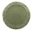 Macosa Home Platzset 4 Stk. Grün/Natur 38 cm rund Papierfaser Boho Bild 2