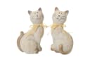Macosa Home Dekofigur Katze Keramik 20 cm Beige Bild 2