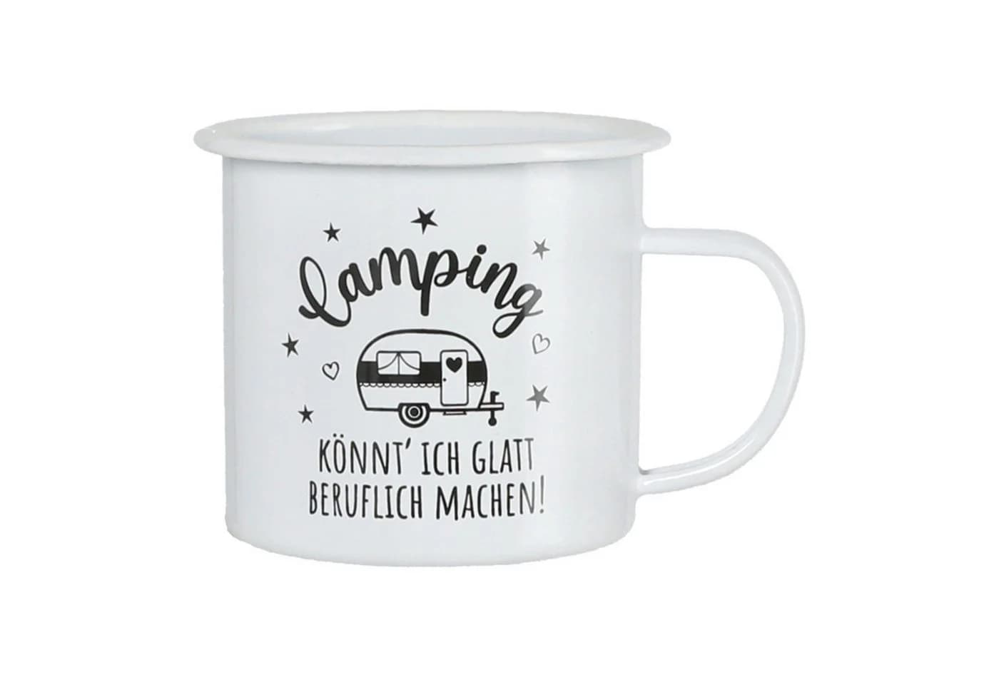 Macosa Home Camping Tasse XL Metall Weiß mit Henkel - Bild 2