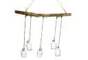 Macosa Home Hängedekoration Ast mit 5 Gläsern Holz Glas Jute 58 cm Bild 2