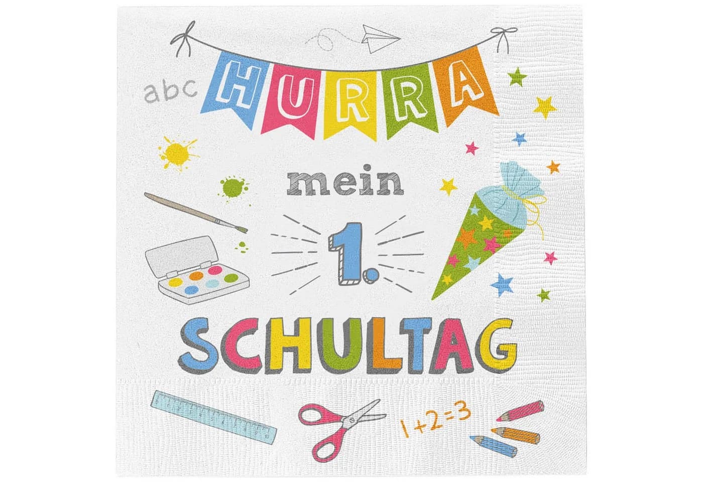 Macosa Home Papierserviette 40 Stk. Einschulung 33 cm Bunt - Bild 2
