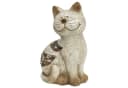 Macosa Home Dekofigur Katze Grau Beige Polyresin Bild 2