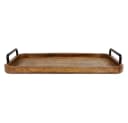 Macosa Home Dekotablett Mangoholz mit Metallgriffen Bild 1