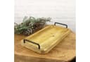 Macosa Home Dekotablett Mangoholz mit Metallgriffen Bild 3