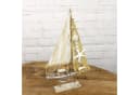 Macosa Home Dekofigur Segelboot Braun-Grau Maritim Bild 1