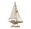 Macosa Home Dekofigur Segelboot Braun-Grau Maritim Bild 2