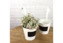 Macosa Home Hängeblumentopf 2er Set Weiß Metall Shabby Bild 3