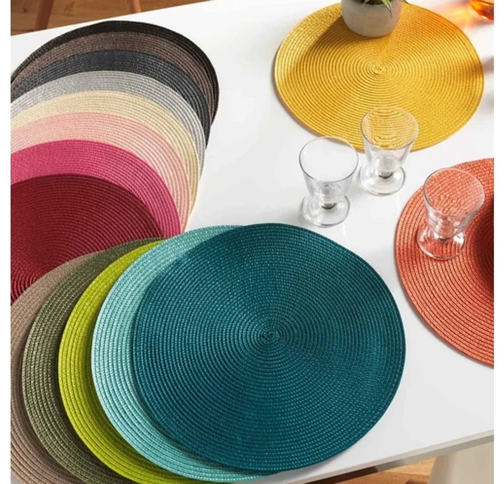 Macosa Home Platzset 4 Stk. Anthrazit rund Kunststoff - Bild 3