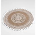 Macosa Home Platzset Boho rund beige braun 4er Set Tischmatte Bild 1