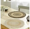 Macosa Home Platzset Boho rund beige braun 4er Set Tischmatte Bild 3