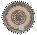 Macosa Home Platzset Boho Stil rund aus Jute beige braun schwarz Bild 3