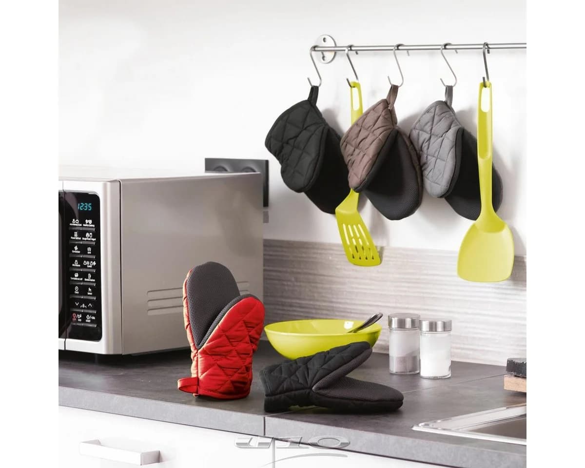 Macosa Home Topfhandschuh rutschfest grau Hitzeschutz