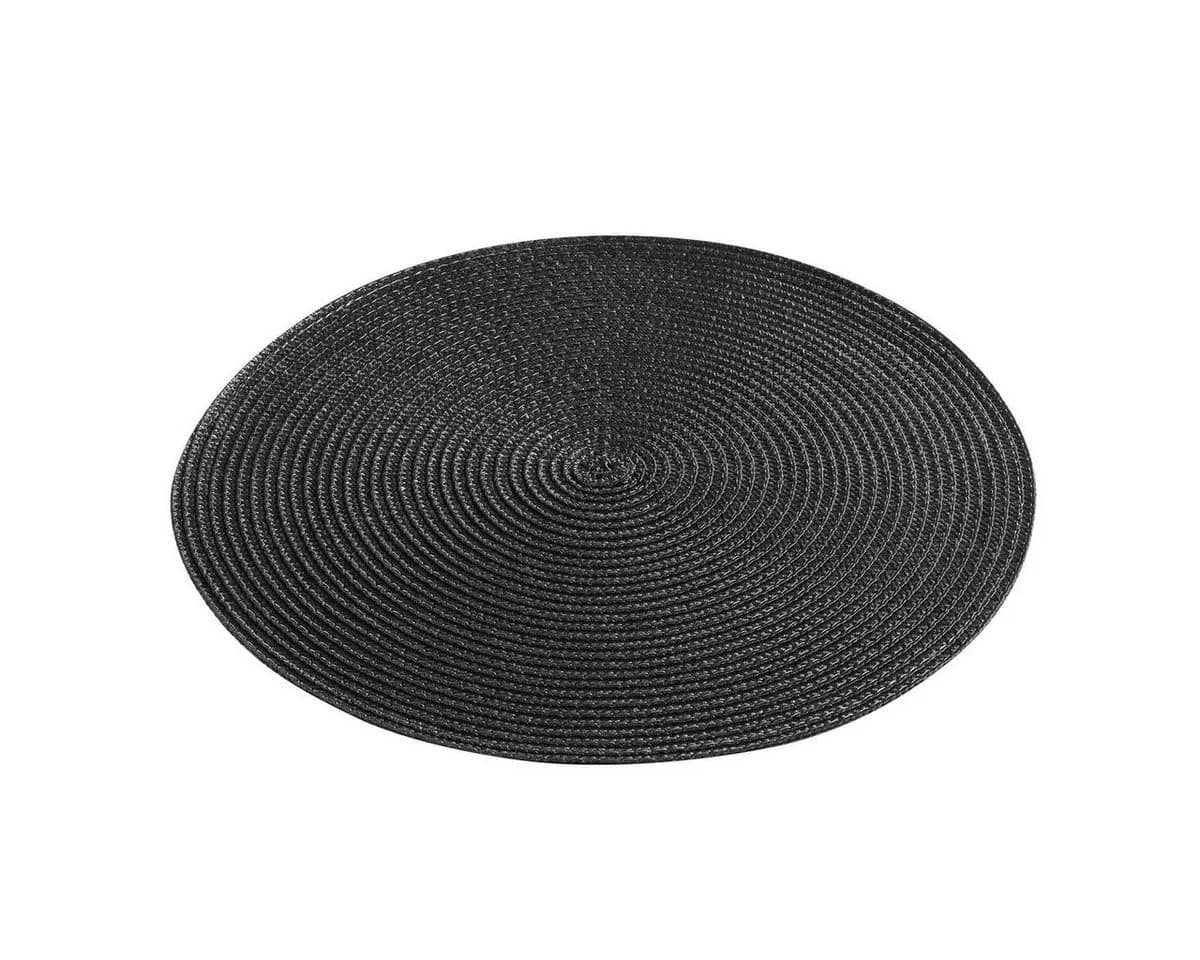 Macosa Home Platzset 4er Set Schwarz Kunststoff Rund - Bild 2
