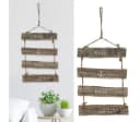 Macosa Home Wanddeko Holzschild Meer Maritim Braun-Weiß Bild 1