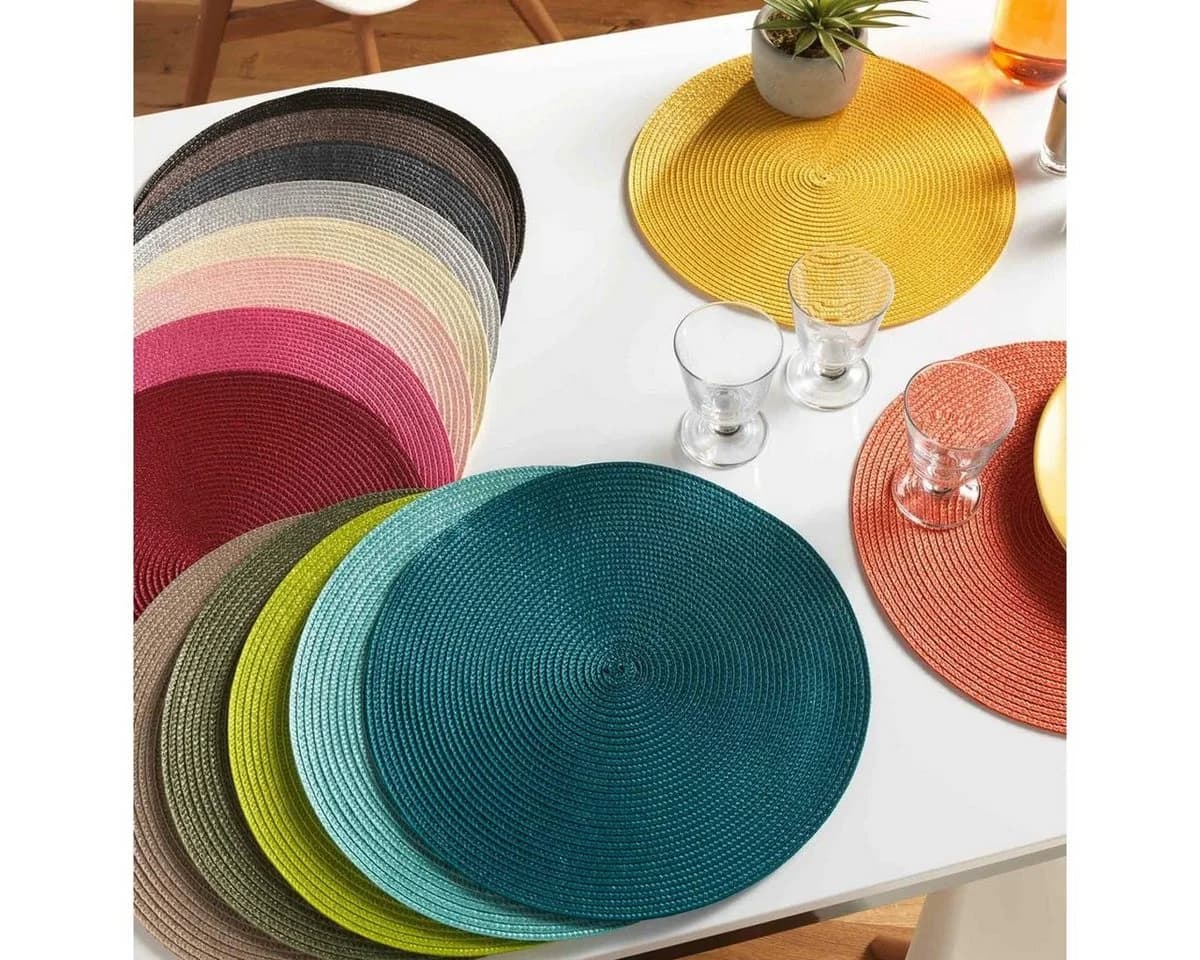 Macosa Home Platzset 4er Set rund Kunststoff 35 cm - Bild 4