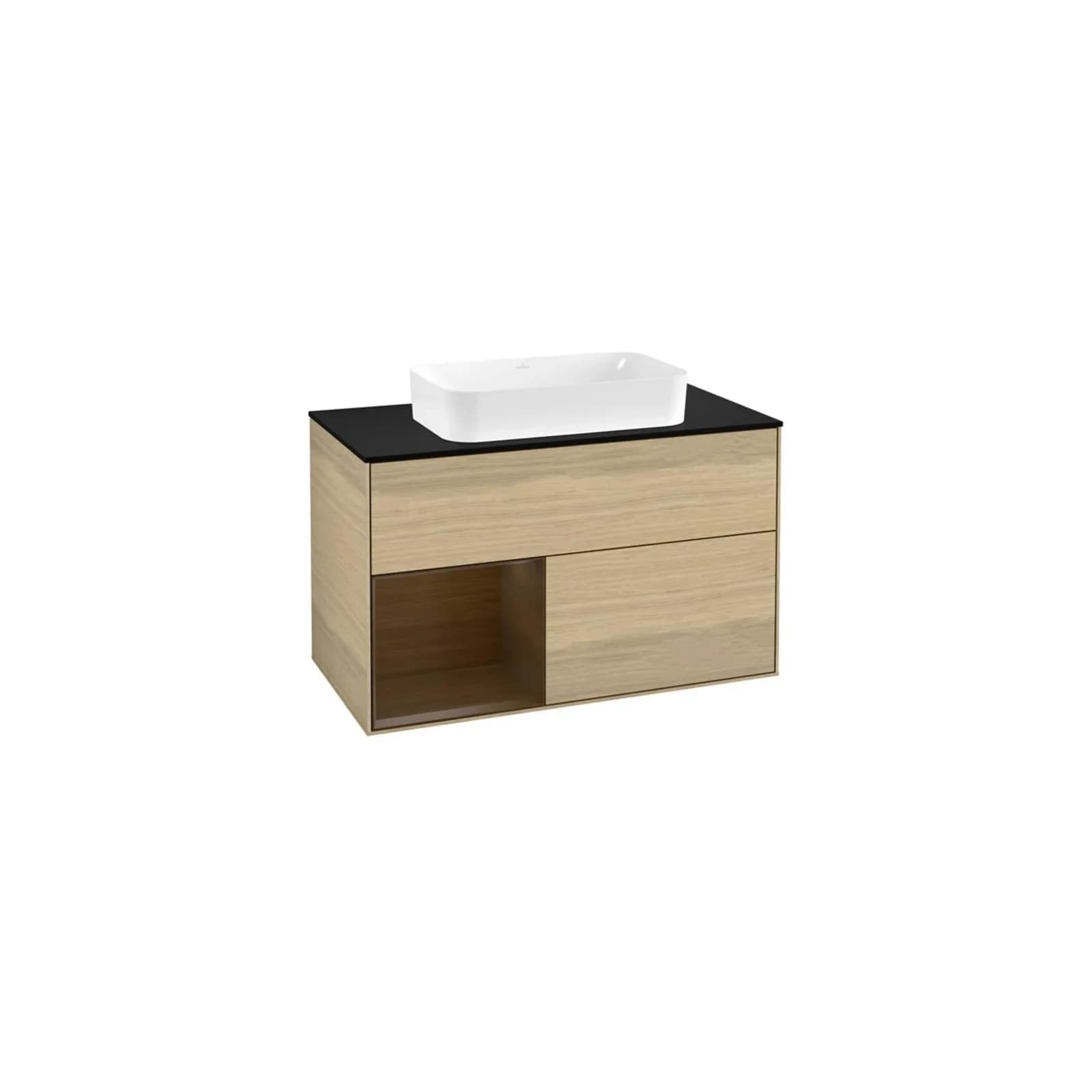 Villeroy und Boch Finion Waschtischunterschrank 100x60,3cm Walnussfurnier Eichenfurnier