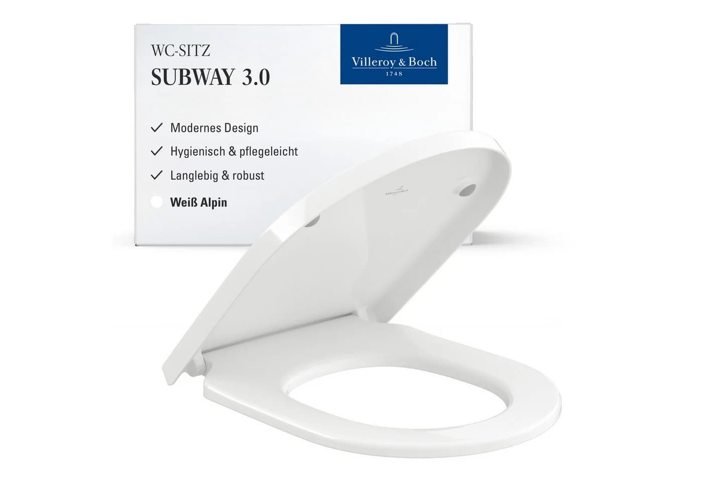 Villeroy & Boch Subway 3.0 WC-Sitz Weiß Alpin 8M426101 - Bild 2