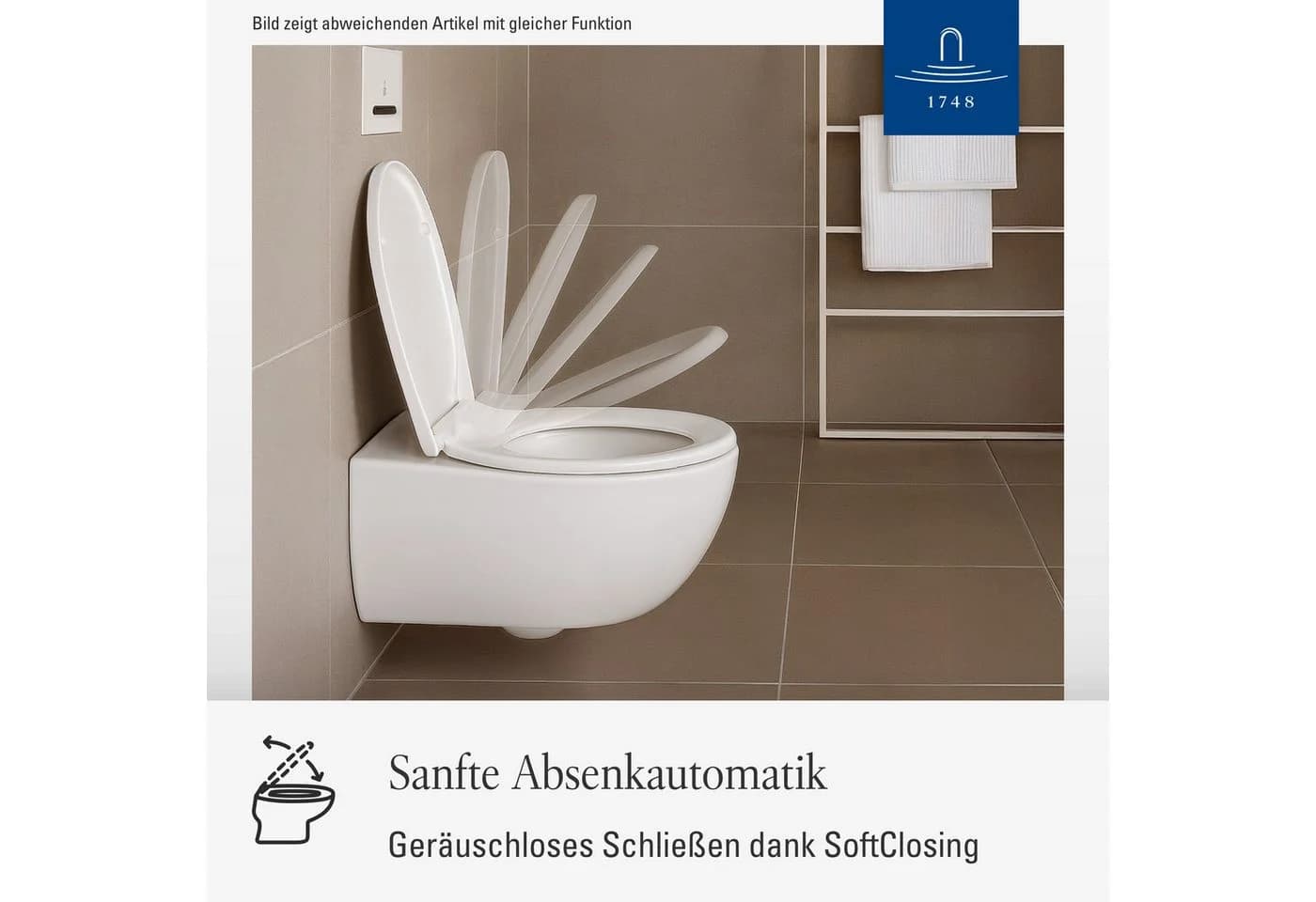 Villeroy und Boch O.novo Wand-WC-Sitz 8M43S101 Weiß Quick-Release/Soft-Closing