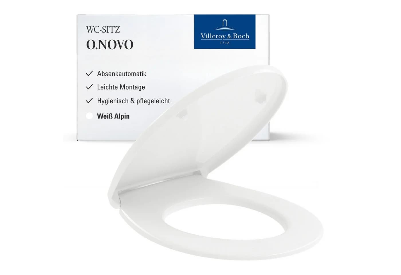 Villeroy und Boch O.novo Wand-WC-Sitz 8M43S101 Weiß Quick-Release/Soft-Closing - Bild 2