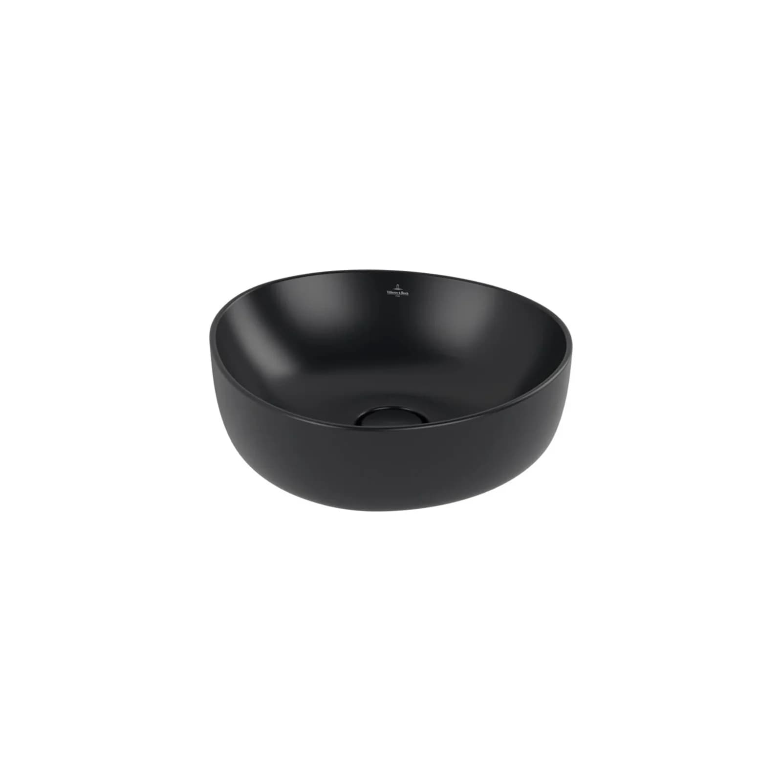 Villeroy und Boch Antao Aufsatzwaschtisch 40x39,5 cm Asymmetrisch Pure Black C-plus