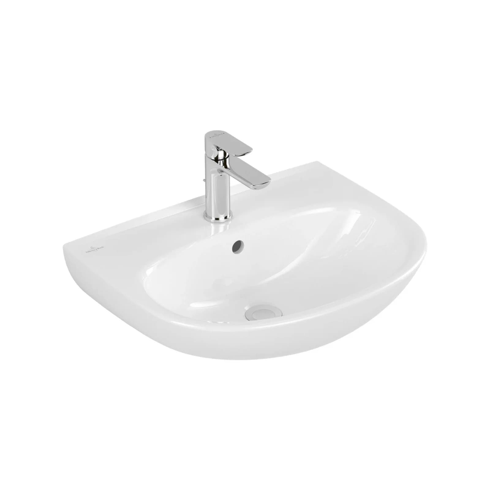 Villeroy & Boch Waschbecken O.novo Oval 550x440mm Weiß Alpin CeramicPlus