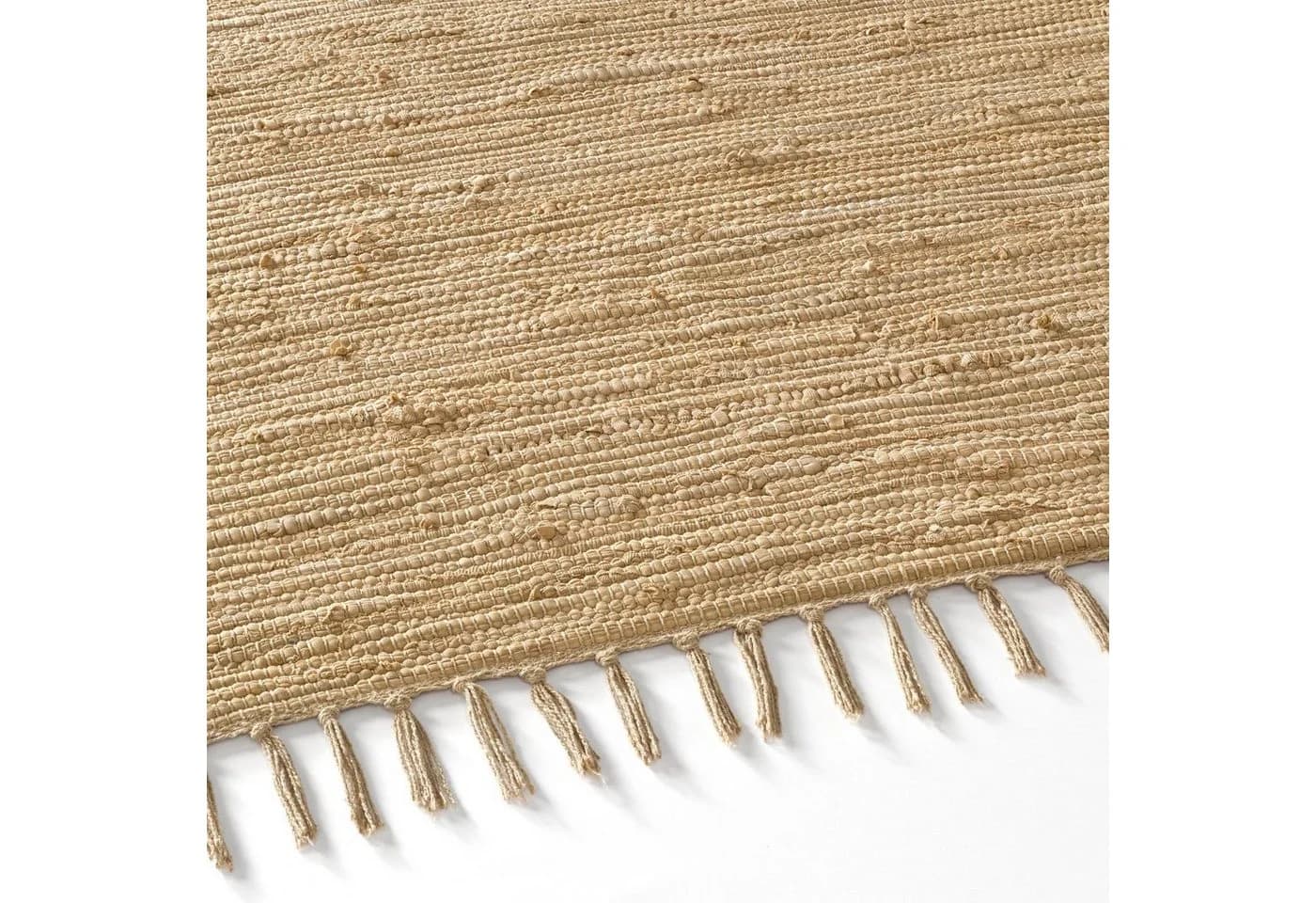 TaraCarpet Flickenteppich Sylt Beige mit Fransen - Bild 4