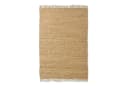 TaraCarpet Sylt Flickenteppich Beige mit Fransen Bild 3