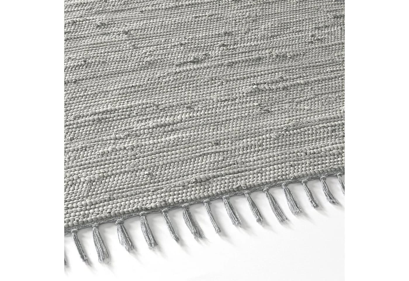 TaraCarpet Flickenteppich Sylt mit Fransen, Rechteckig, 5 mm Höhe, Wohnzimmer Schlafzimmer Küchenteppich - Bild 4