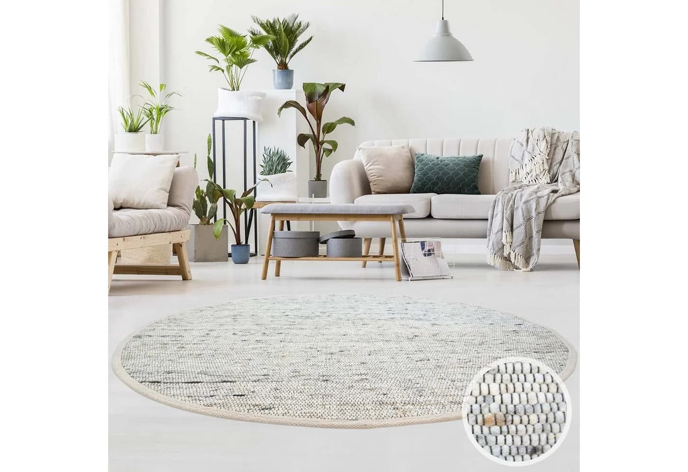 TaraCarpet Wollteppich Frankeneck Rund 130x130 cm - Bild 2