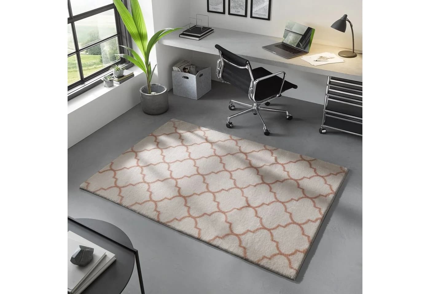 TaraCarpet Teppich Valetta Florentiner 52 Beige/Rosa Kurzflor