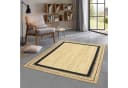 TaraCarpet Jute Teppich Durry Schwarz Bordüre Modern Bild 1