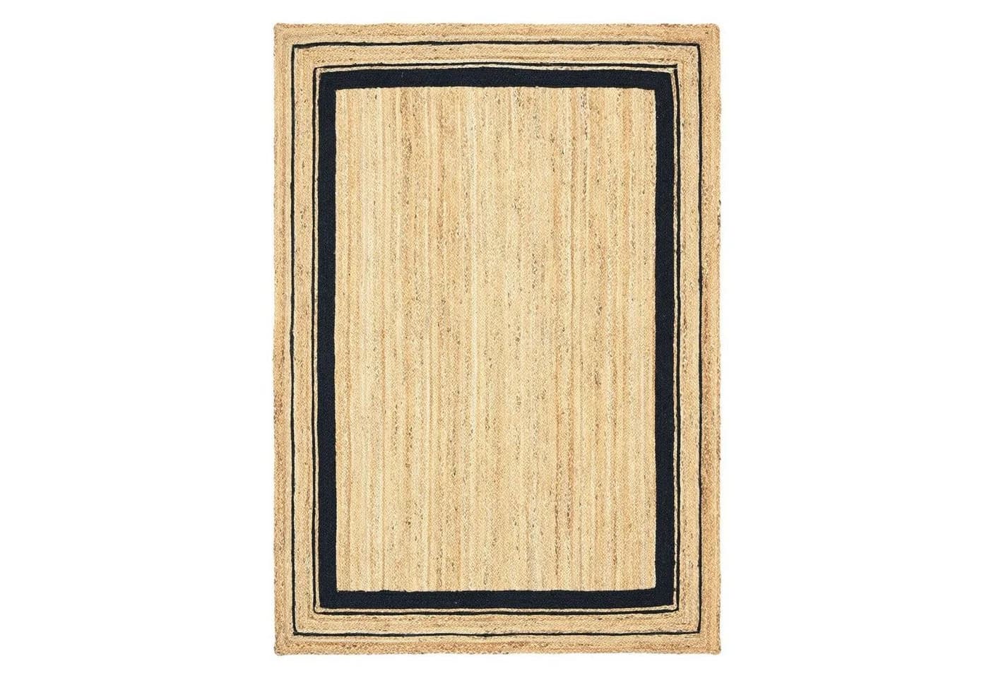 TaraCarpet Jute Teppich Durry Schwarz Bordüre Modern - Bild 2