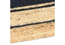 TaraCarpet Jute Teppich Durry Schwarz Bordüre Modern Bild 3