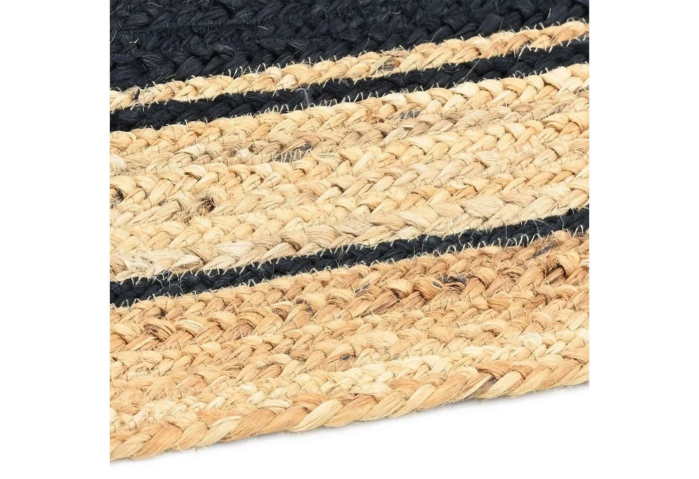 TaraCarpet Jute Teppich Durry Schwarz Bordüre Modern - Bild 3