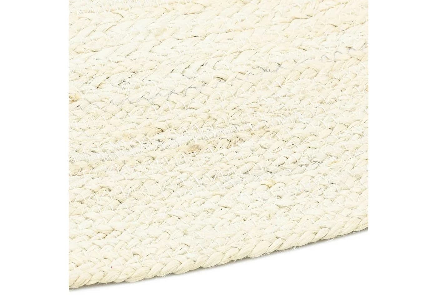 TaraCarpet Jute Teppich Mani Colour Rund Weiß Modern - Bild 3