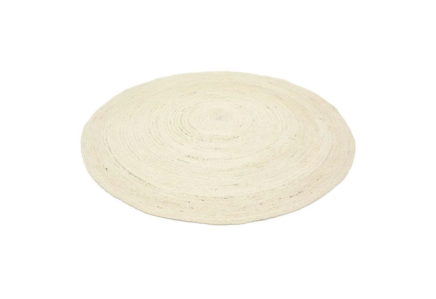 TaraCarpet Jute Teppich Mani Colour Rund Weiß Modern - Bild 4