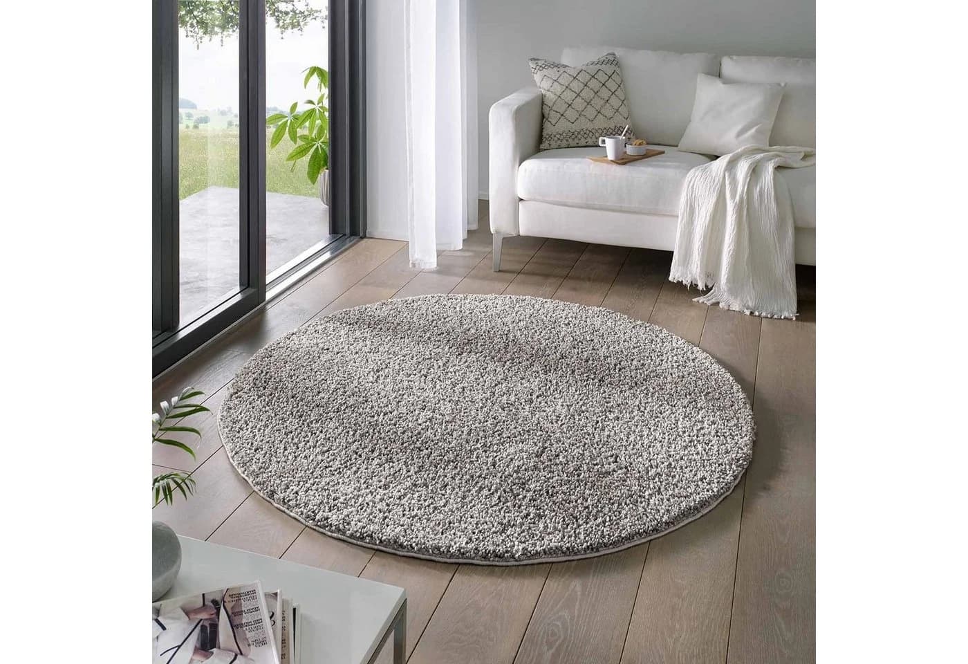 TaraCarpet Langflor-Teppich Venezia Shaggy Uni Grau - Bild 2