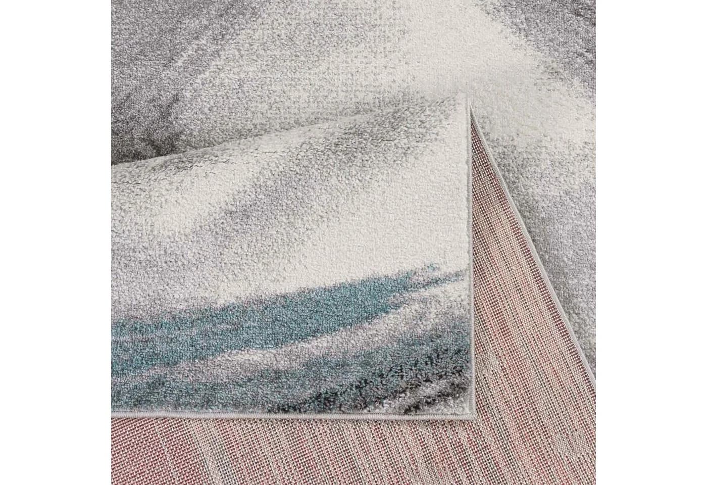TaraCarpet TC-Fashion 6116 Circle Teppich Modern Retro Blau Grau Beige - Bild 4