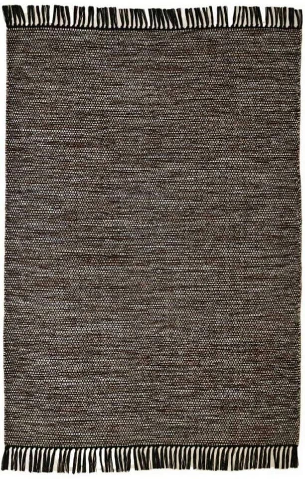 TaraCarpet Borkum Baumwoll-Webteppich Modern Braun 80x150 cm