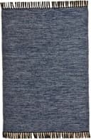 TaraCarpet Borkum Baumwollteppich Blau Modern Handgewebt Bild 1