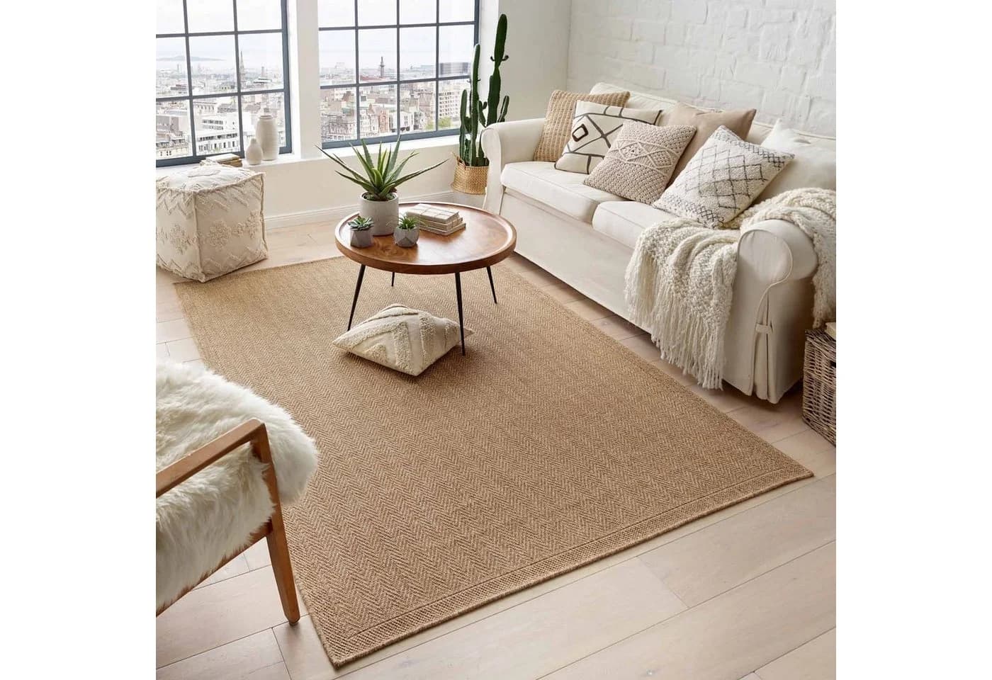TaraCarpet Teppich Outdoor & Indoor Sisal-Jute-Optik Naturfarben - Bild 2