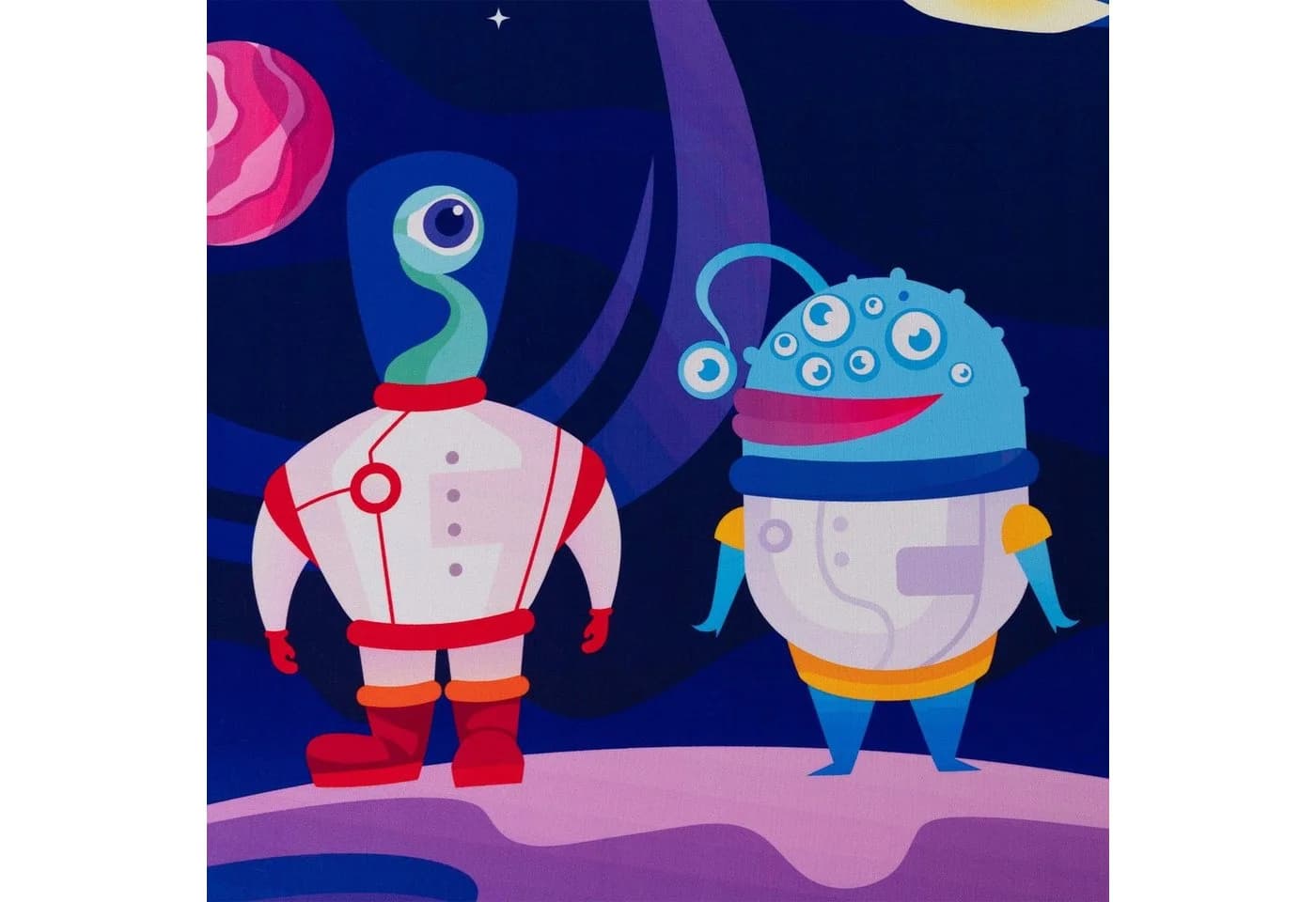 TaraCarpet Kinderteppich Alien Adventure Bunt Weltraum - Bild 4
