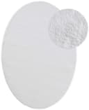 TaraCarpet Teppich Hasenfell Bora Soft Oval Weiß 120x170cm Bild 1
