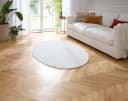 TaraCarpet Teppich Hasenfell Bora Soft Oval Weiß 120x170cm Bild 2