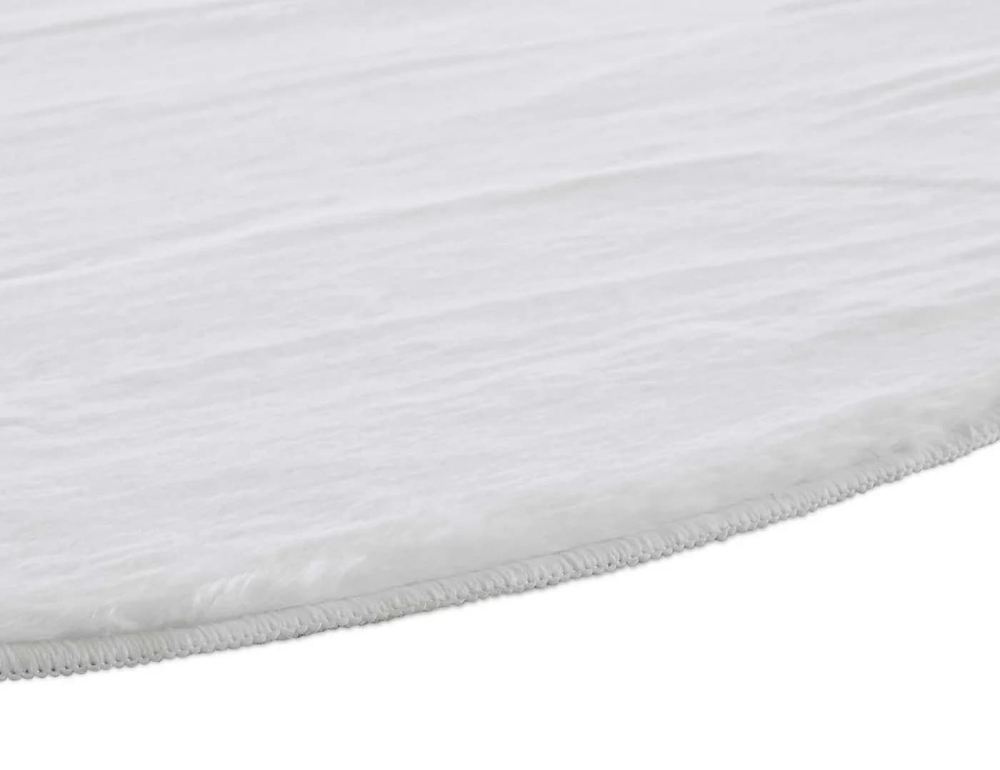 TaraCarpet Teppich Hasenfell Bora Soft Oval Weiß 120x170cm - Bild 4