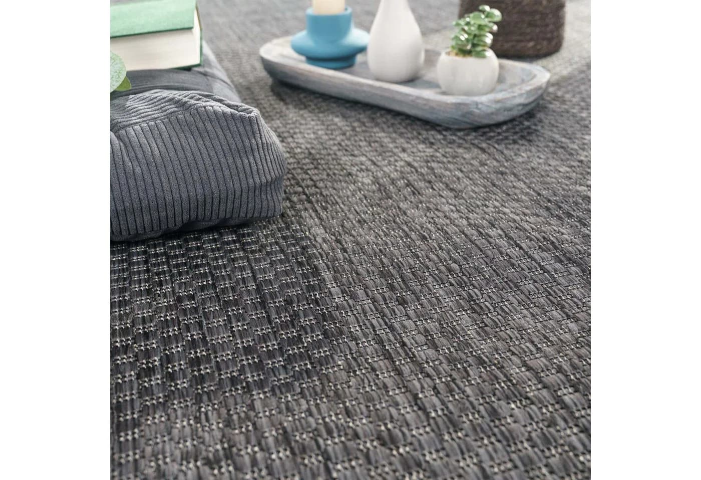 TaraCarpet Teppich Columbia Meliert Anthrazit In & Outdoor - Bild 4